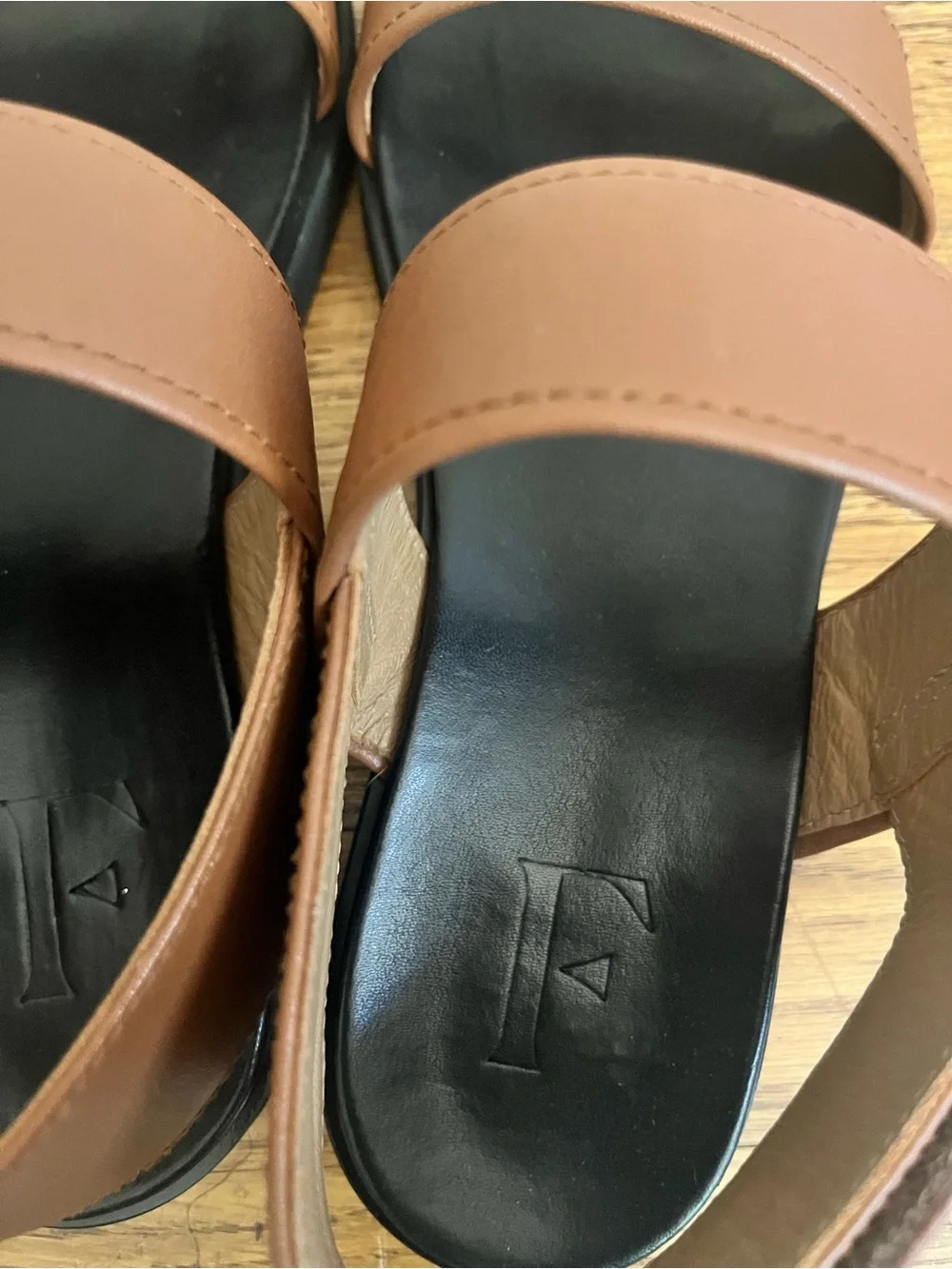 Double Strap Brown Leather Sandals by Flattered - Picture 5 of 5